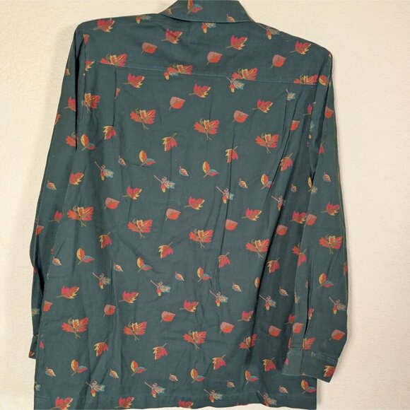 VTG 90s Pendleton Knockabouts Button Down Shirt Leaves Acorn Women's sz 10 - Picture 5 of 7